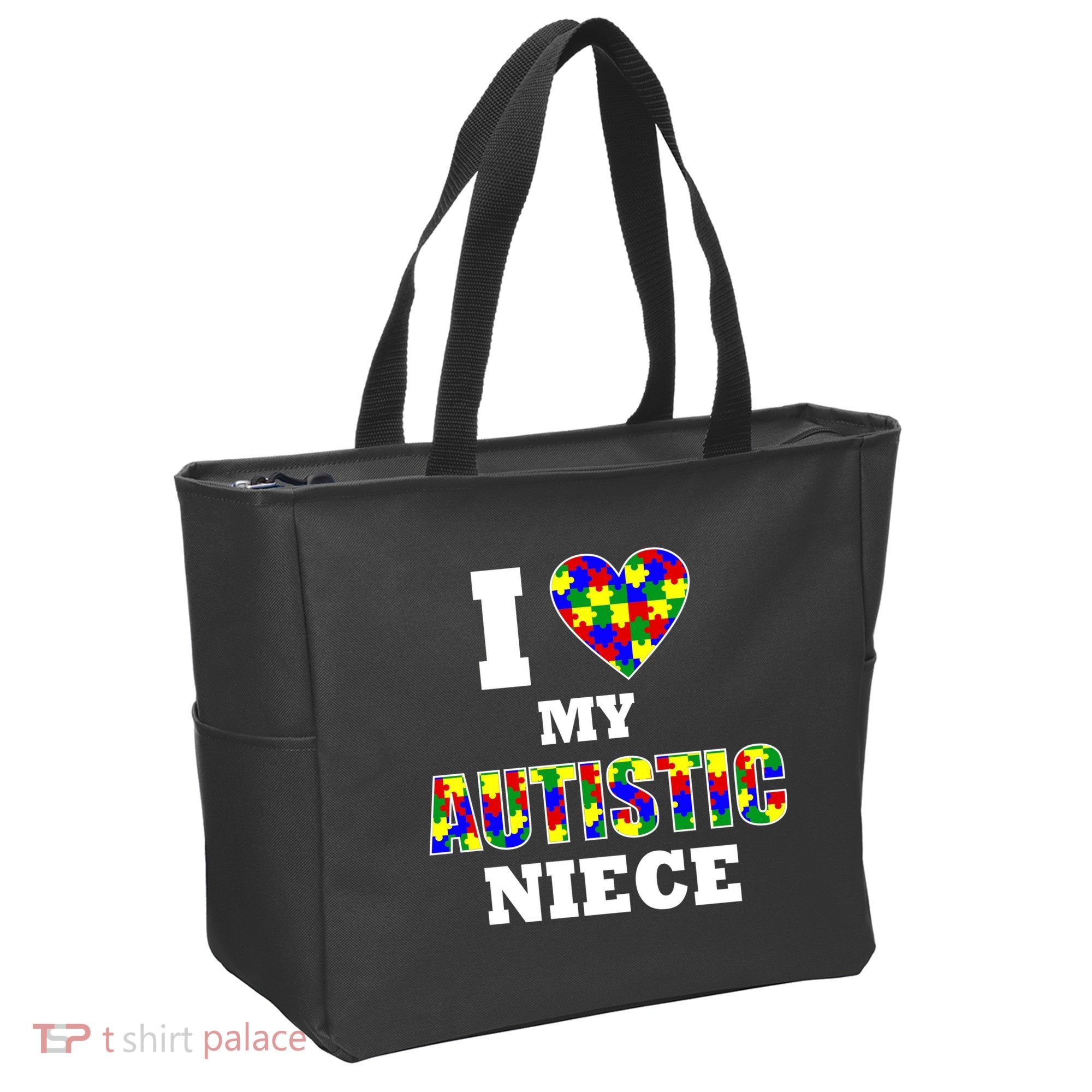 I Love My Autistic Niece Autism Tote Bag