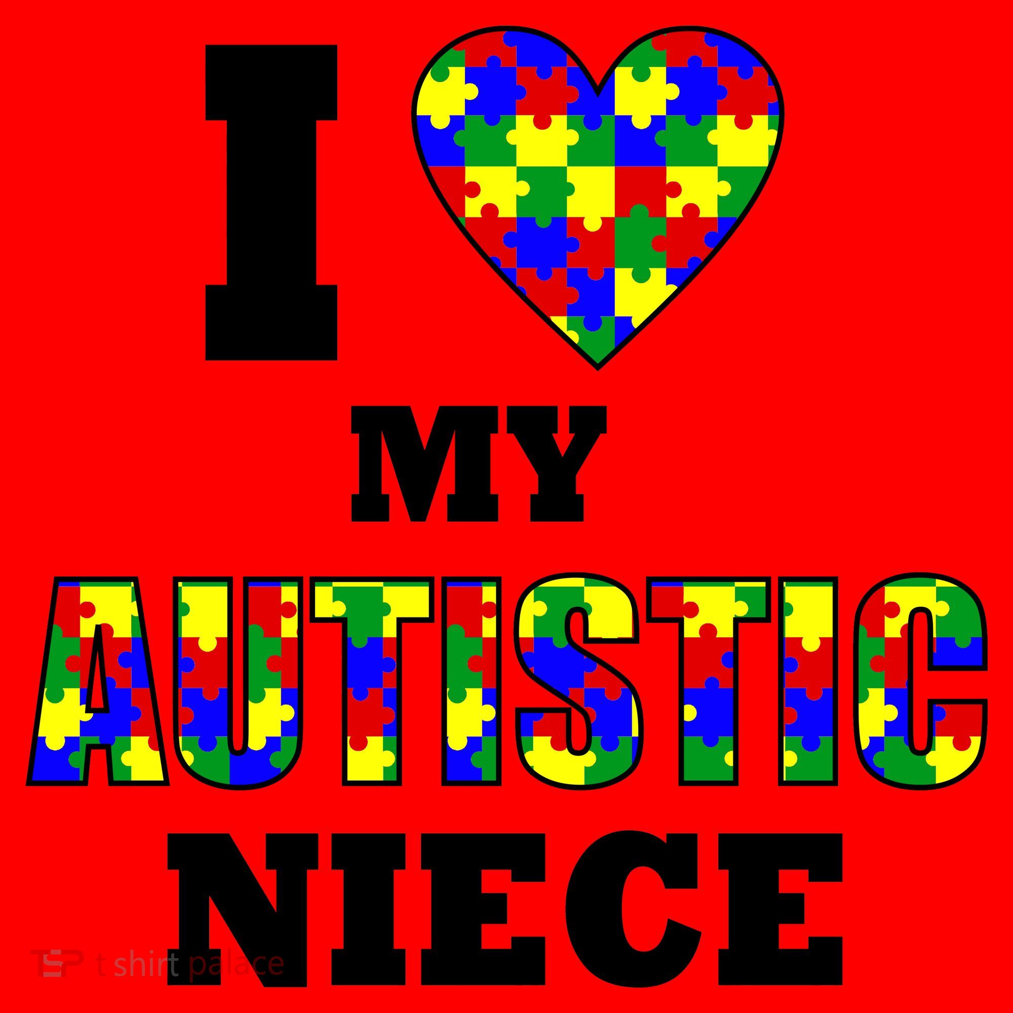 I Love My Autistic Niece Autism Santa Hat