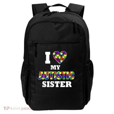 I Love My Autistic Sister Autism Backpack