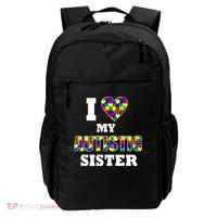 I Love My Autistic Sister Autism Backpack thumb 0