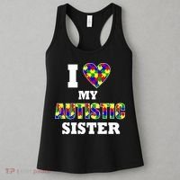 I Love My Autistic Sister Autism Women's Tank Top thumb 3