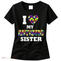 I Love My Autistic Sister Autism Women's T-Shirt thumb 0