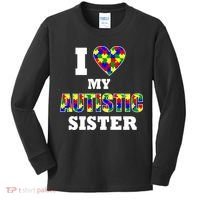 I Love My Autistic Sister Autism Kids Long Sleeve Shirt thumb 0
