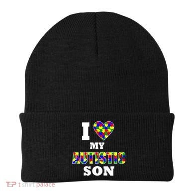 I Love My Autistic Son Autism Beanie