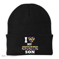 I Love My Autistic Son Autism Beanie thumb 0