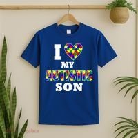 I Love My Autistic Son Autism T-Shirt thumb 2