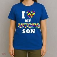 I Love My Autistic Son Autism T-Shirt thumb 4