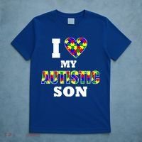I Love My Autistic Son Autism T-Shirt thumb 5