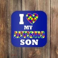 I Love My Autistic Son Autism Coaster thumb 0