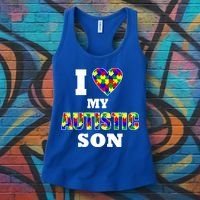 I Love My Autistic Son Autism Women's Tank Top thumb 3