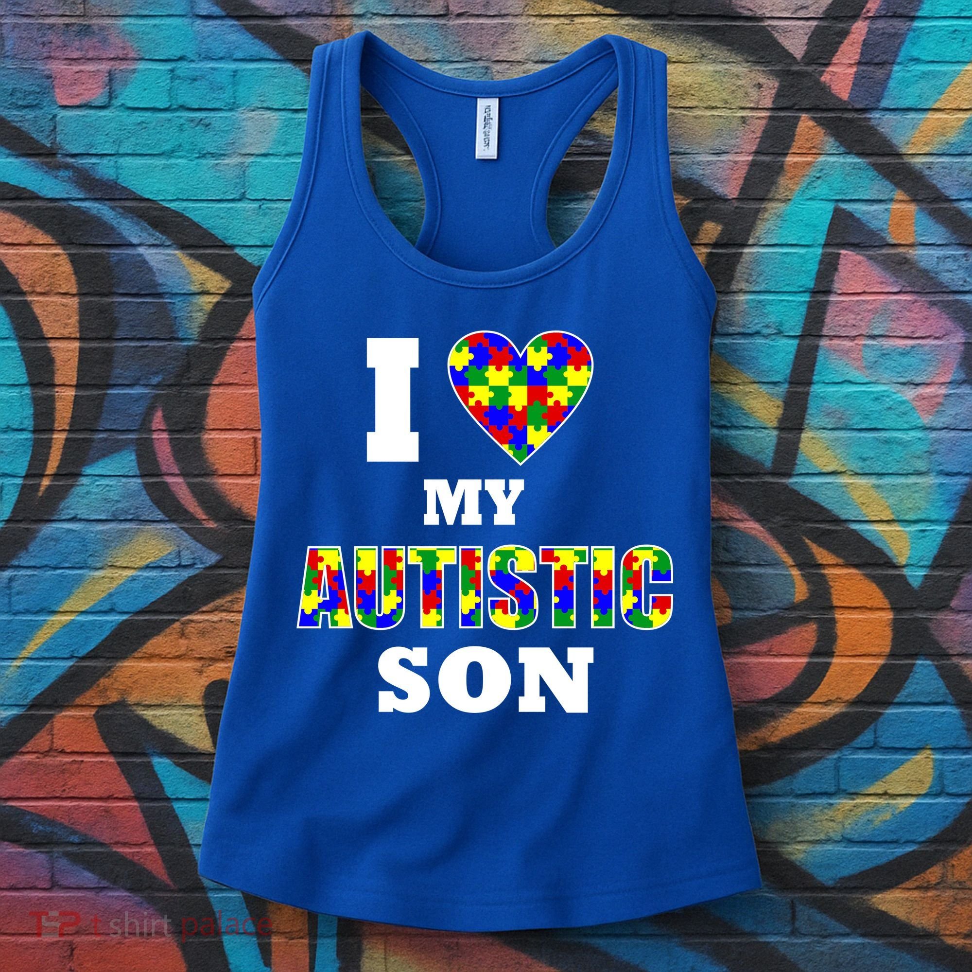 I Love My Autistic Son Autism Women's Tank Top