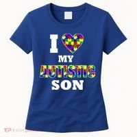 I Love My Autistic Son Autism Women's T-Shirt thumb 0