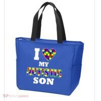 I Love My Autistic Son Autism Tote Bag thumb 3