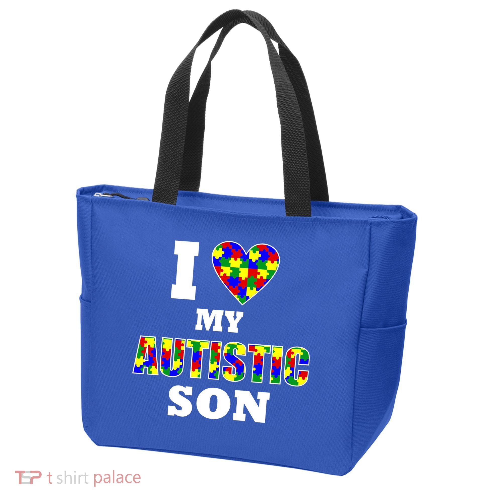 I Love My Autistic Son Autism Tote Bag