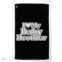 I Love My Baby Brother Golf Towel thumb 0
