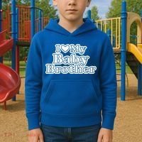 I Love My Baby Brother Kids Hoodie thumb 2