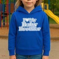 I Love My Baby Brother Kids Hoodie thumb 3