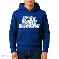 I Love My Baby Brother Kids Hoodie thumb 4