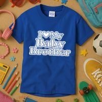 I Love My Baby Brother Kids T-Shirt thumb 3