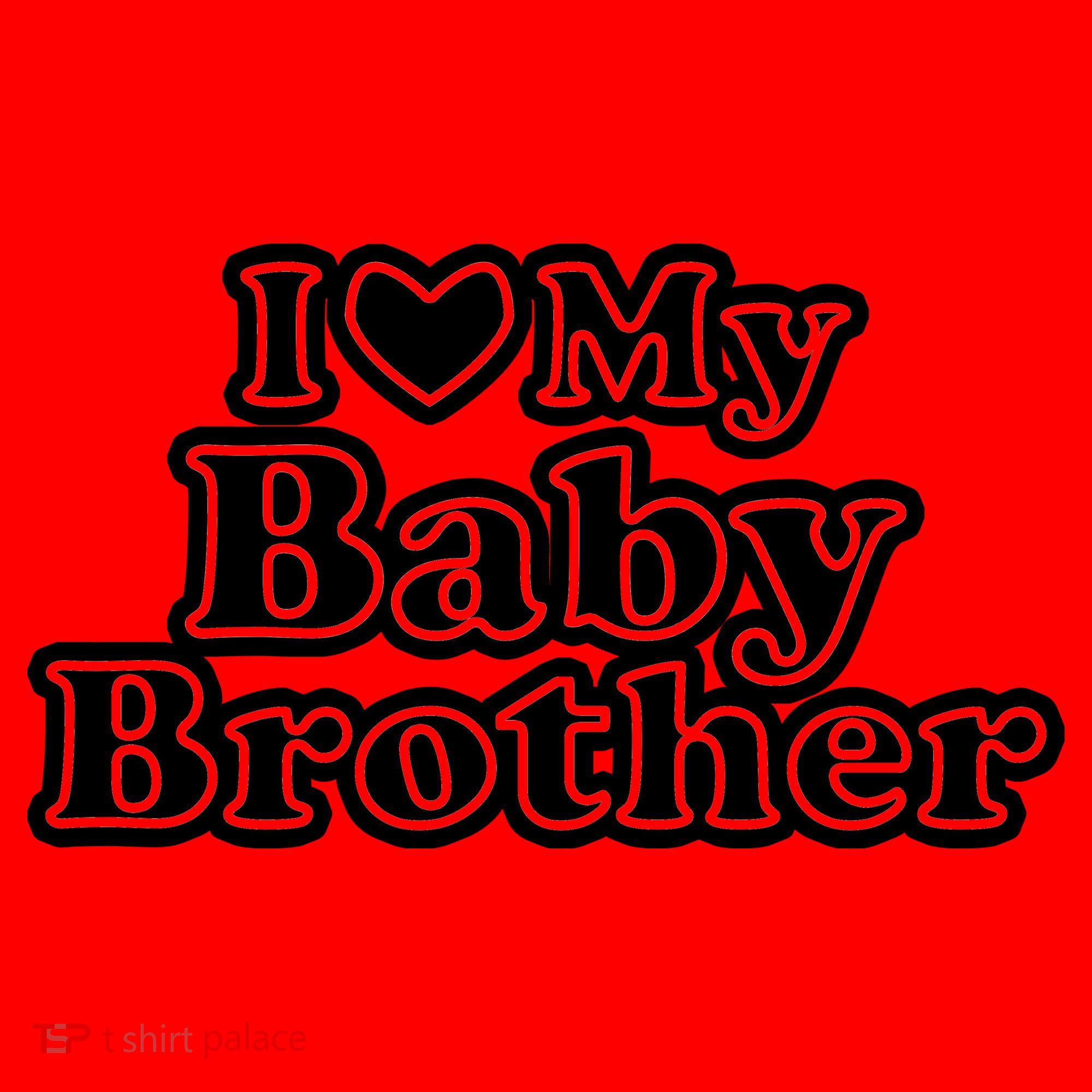 I Love My Baby Brother Santa Hat