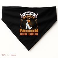 I Love My Beagle To The Moon and Back USA-Made Doggie Bandana thumb 0