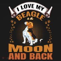 I Love My Beagle To The Moon and Back Ornament thumb 1