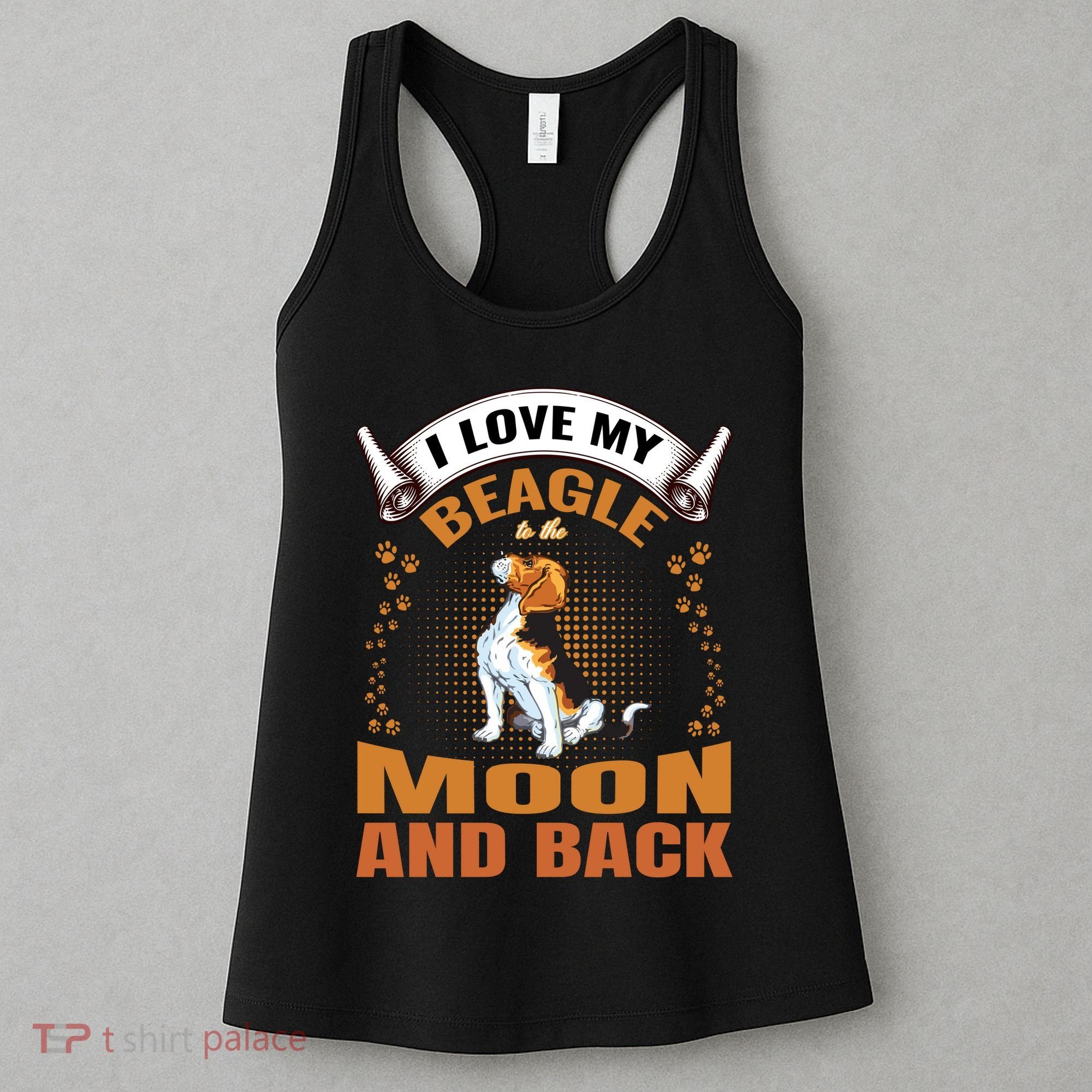 I Love My Beagle To The Moon and Back Women's Tank Top