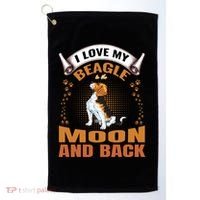 I Love My Beagle To The Moon and Back Golf Towel thumb 0