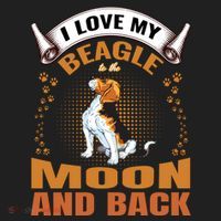 I Love My Beagle To The Moon and Back Golf Towel thumb 3