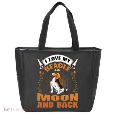 I Love My Beagle To The Moon and Back Tote Bag