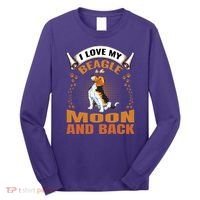 I Love My Beagle To The Moon and Back Long Sleeve Shirt thumb 0