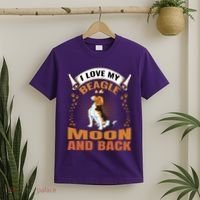 I Love My Beagle To The Moon and Back T-Shirt thumb 2