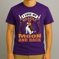 I Love My Beagle To The Moon and Back T-Shirt thumb 3