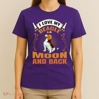 I Love My Beagle To The Moon and Back T-Shirt thumb 4