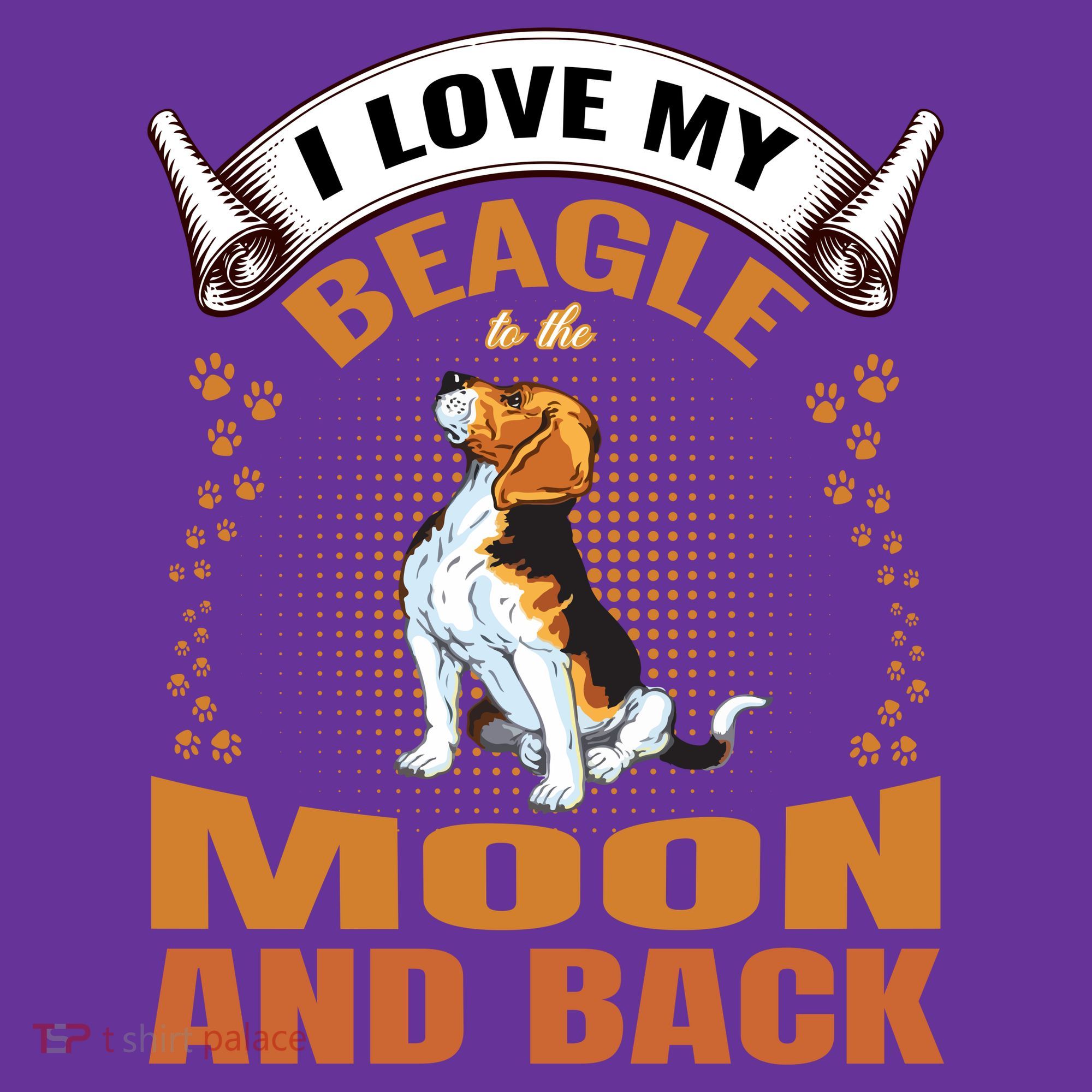 I Love My Beagle To The Moon and Back Button