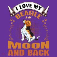 I Love My Beagle To The Moon and Back Women's Long Sleeve Shirt thumb 2
