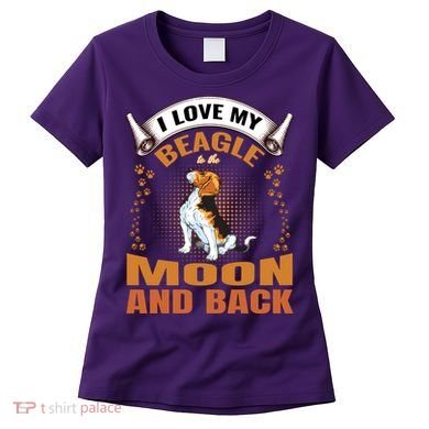 I Love My Beagle To The Moon and Back Women's T-Shirt