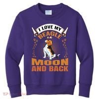 I Love My Beagle To The Moon and Back Kids Sweatshirt thumb 0