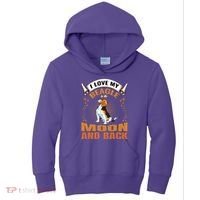 I Love My Beagle To The Moon and Back Kids Hoodie thumb 0