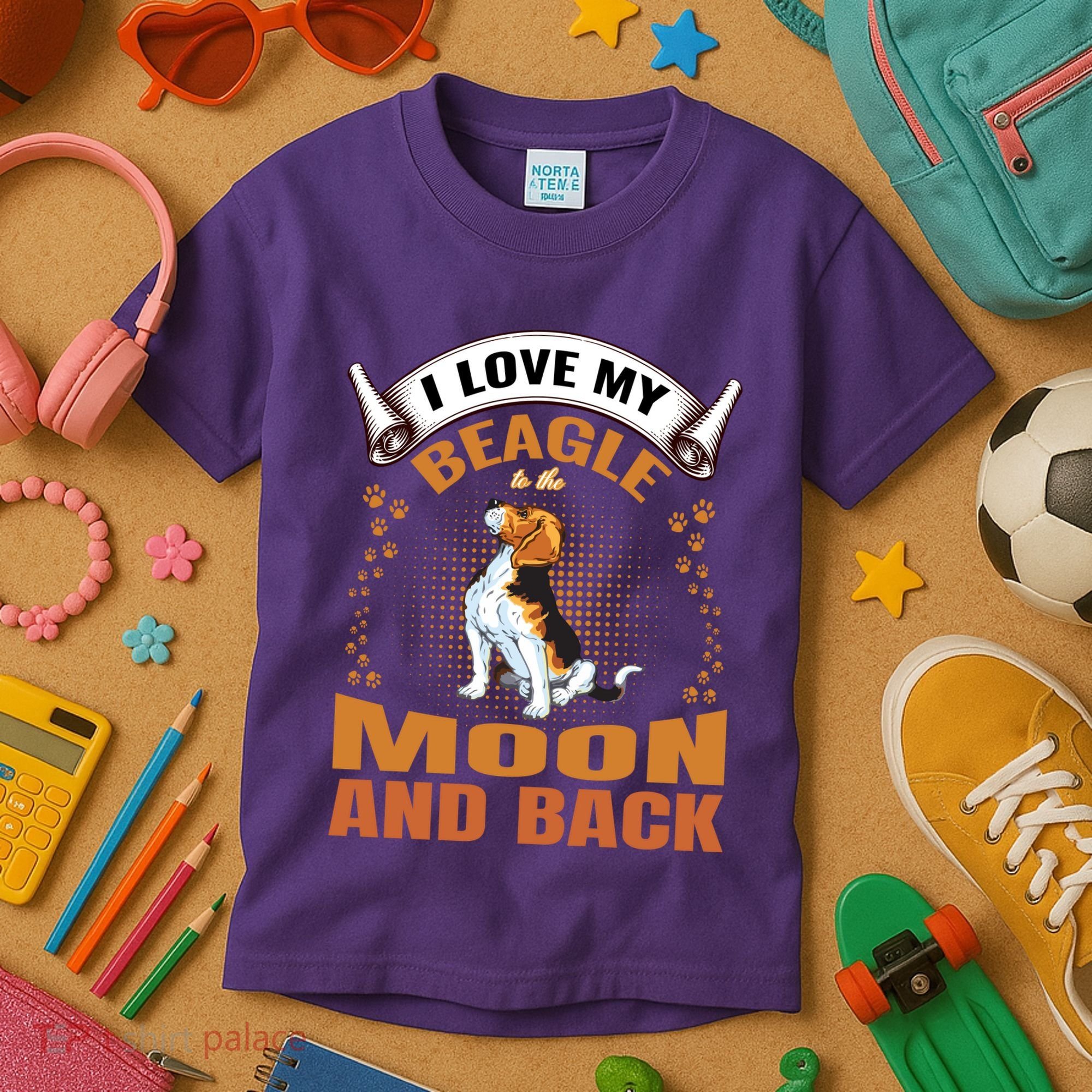I Love My Beagle To The Moon and Back Kids T-Shirt