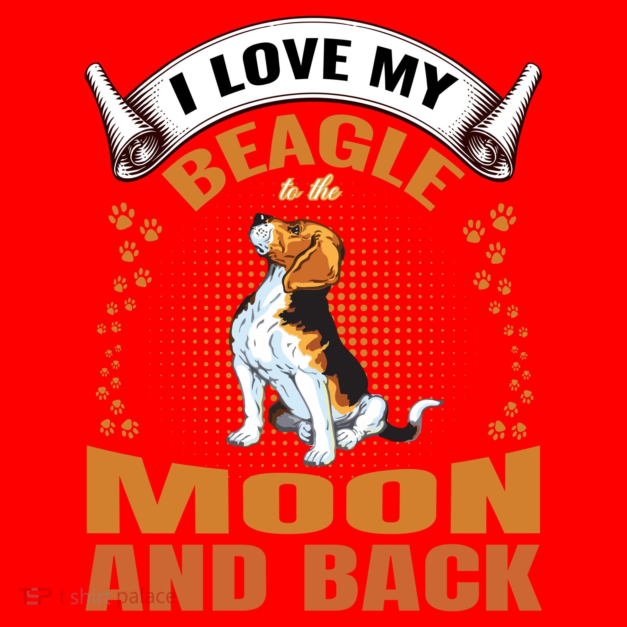 I Love My Beagle To The Moon and Back Santa Hat