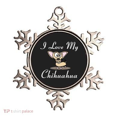 I Love My Chihuahua Ornament