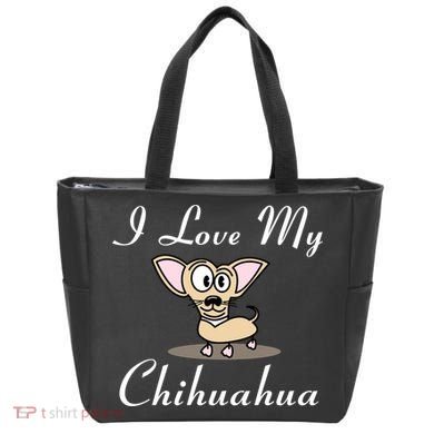 I Love My Chihuahua Tote Bag