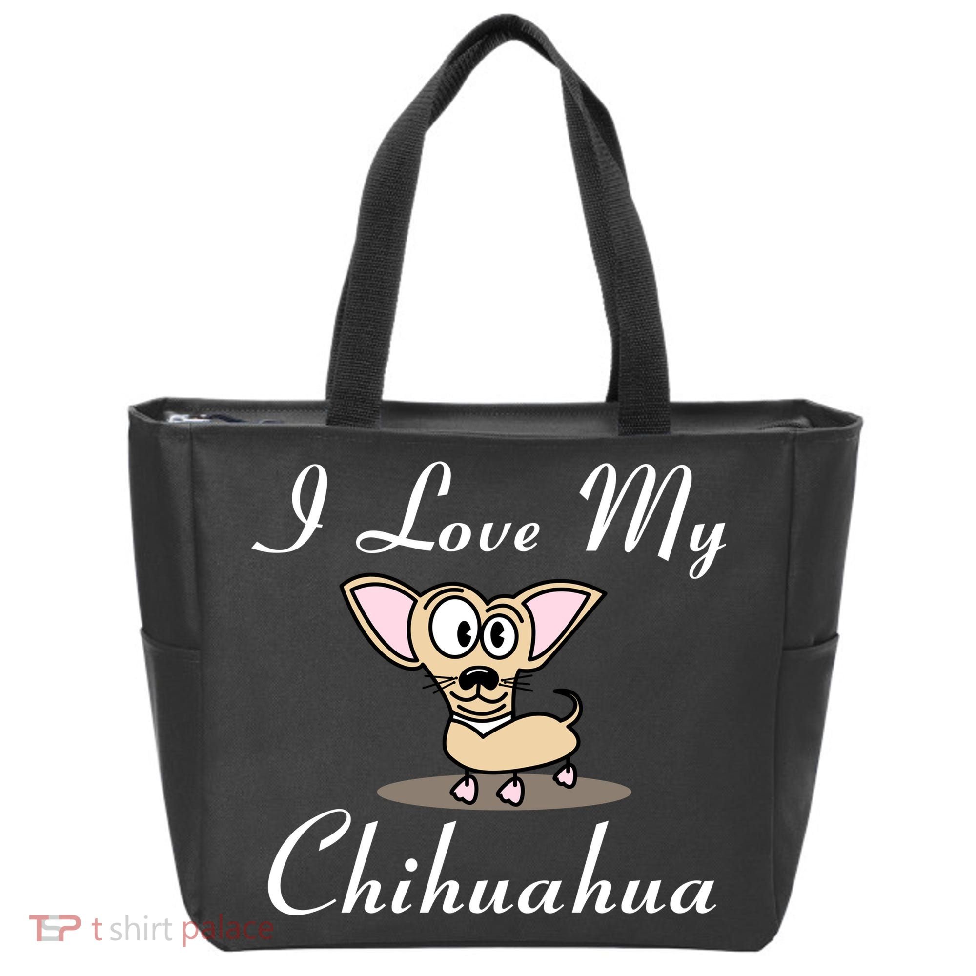 I Love My Chihuahua Tote Bag