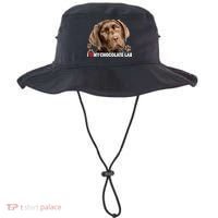 I Love My Chocolate Lab Bucket Hat thumb 0