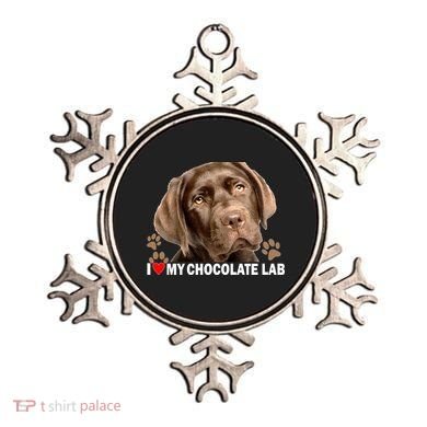 I Love My Chocolate Lab Ornament