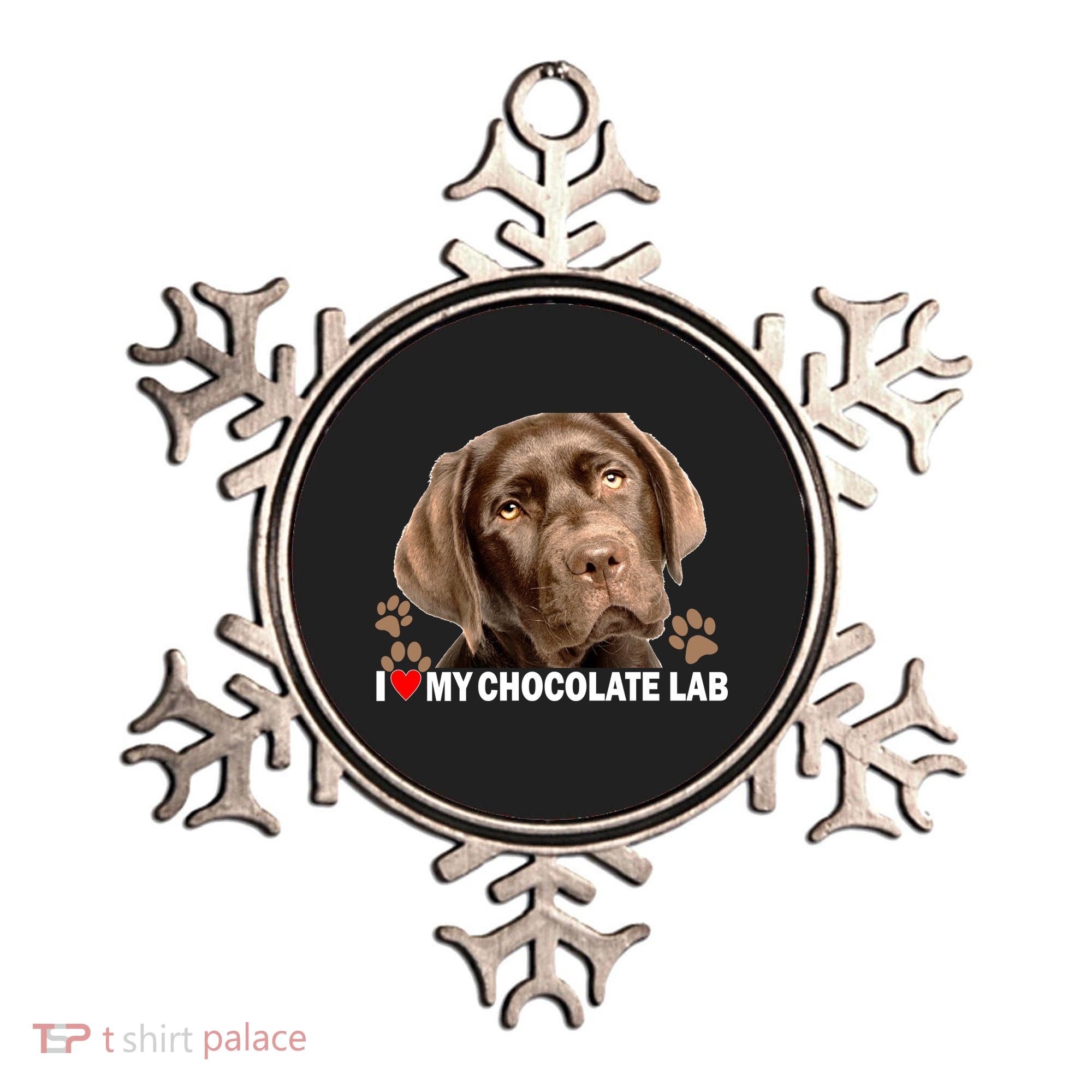 I Love My Chocolate Lab Ornament
