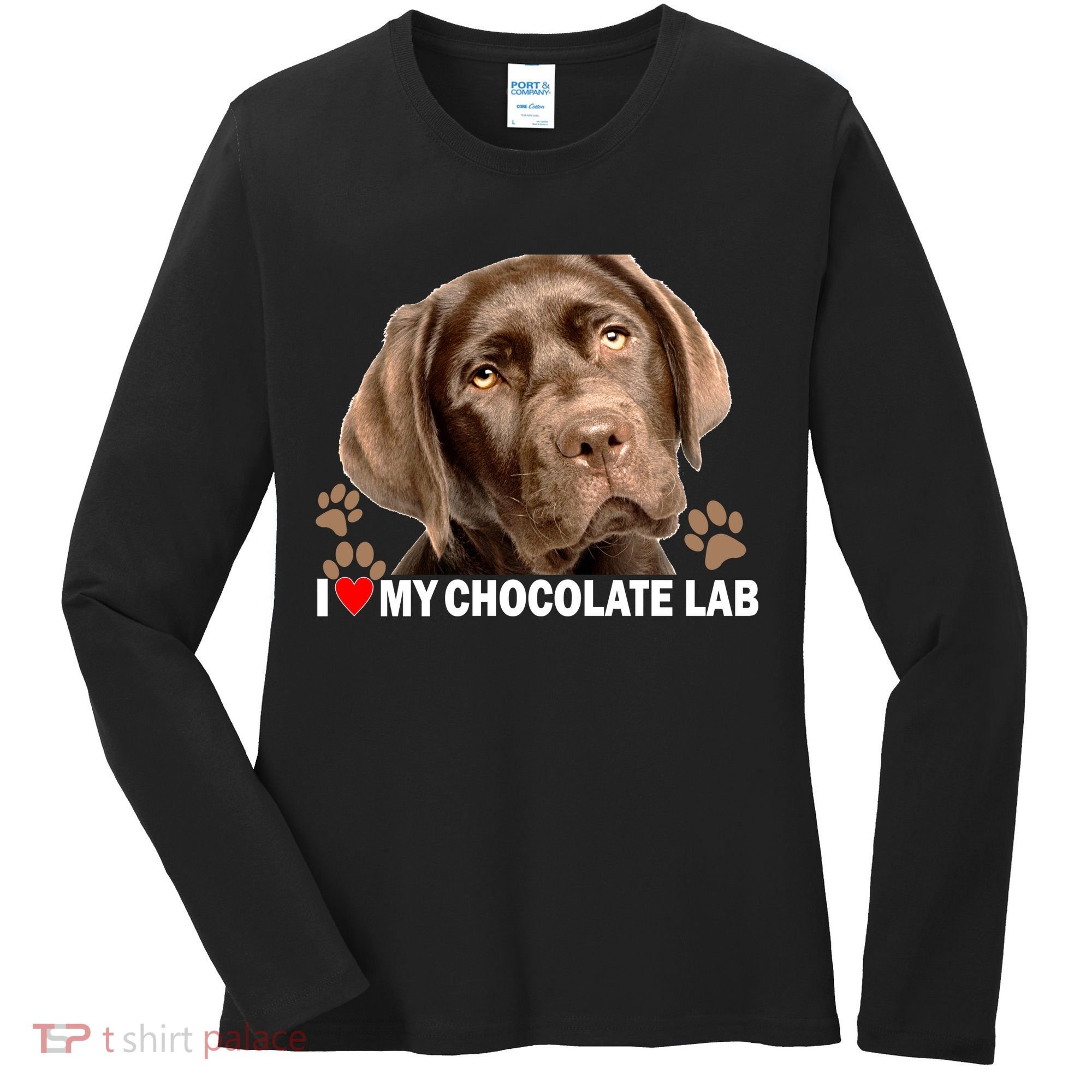 I Love My Chocolate Lab Women's Long Sleeve Shirt