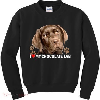 I Love My Chocolate Lab Kids Sweatshirt