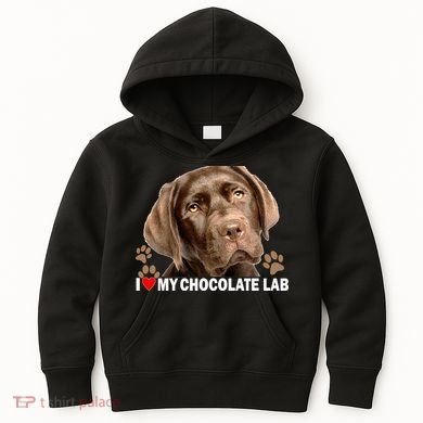 I Love My Chocolate Lab Kids Hoodie